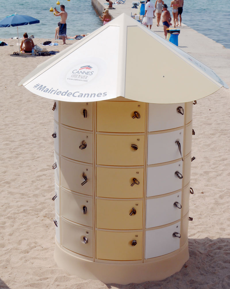 Casiers de plage sécurisés pour la mairie de Cannes - roto30 rotomloulage